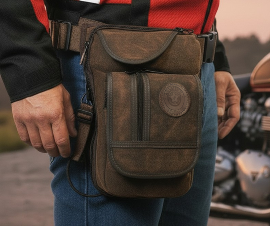Tactical Utility Leg Bag | Canvas Thigh Pack for Riding, Travel & Everyday Carry