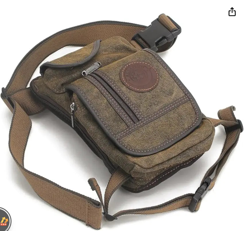 Drop Leg Bag Canvas Thigh Pouch Slatin MotorGear Motorcycle Jackets Jeans Gloves