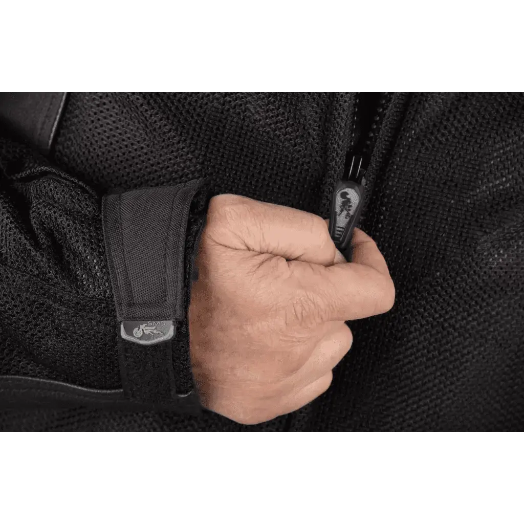 Black Leather & Mesh Jacket - Slatin MotoGear Motorcycle Jackets Jeans Gloves