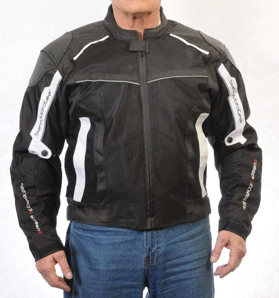 SuperFabric® Black Mesh Motorcycle Jacket for Men | CE Armor