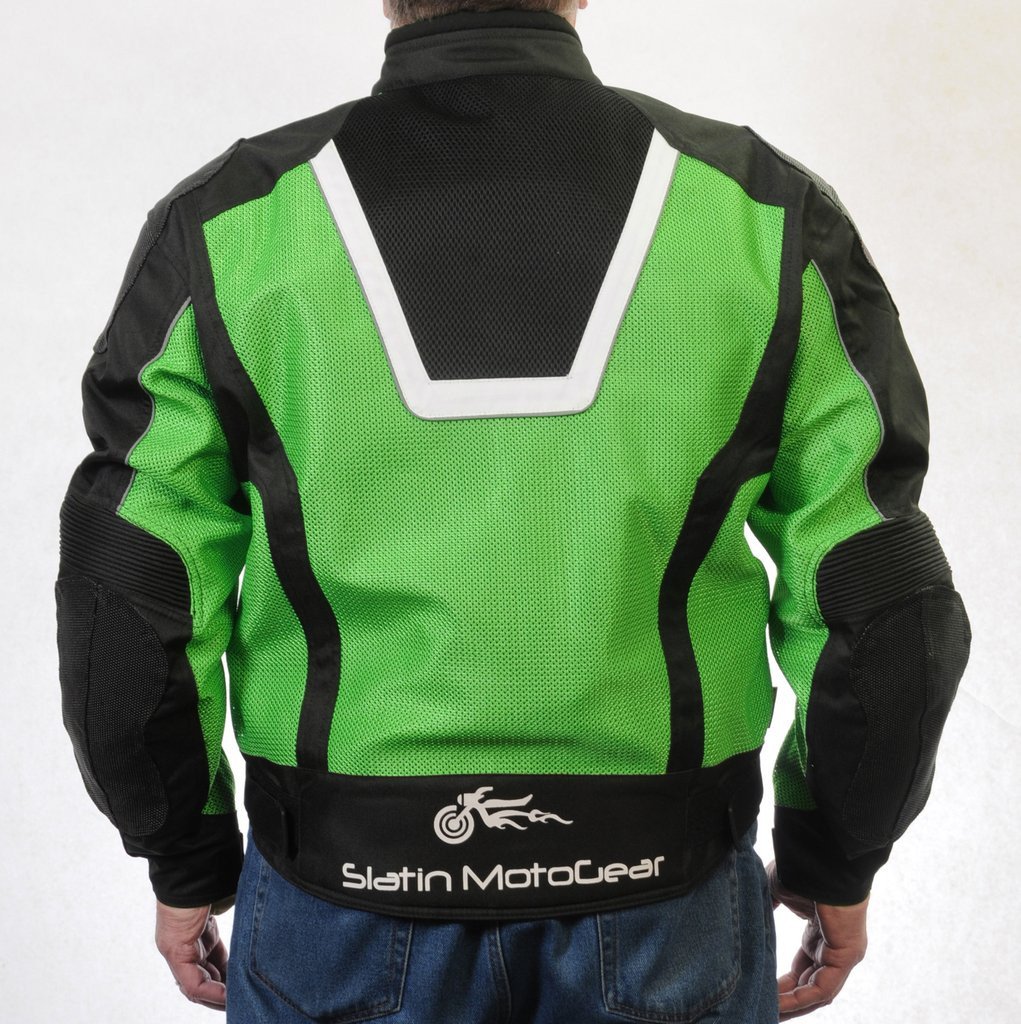 Slatin MotorGear Mesh Jackets for Riding in Hot Weather. SuperFabric overlay on Shoulders/Elbows, EZ-Zip-Out Waterproof Liner when it rains