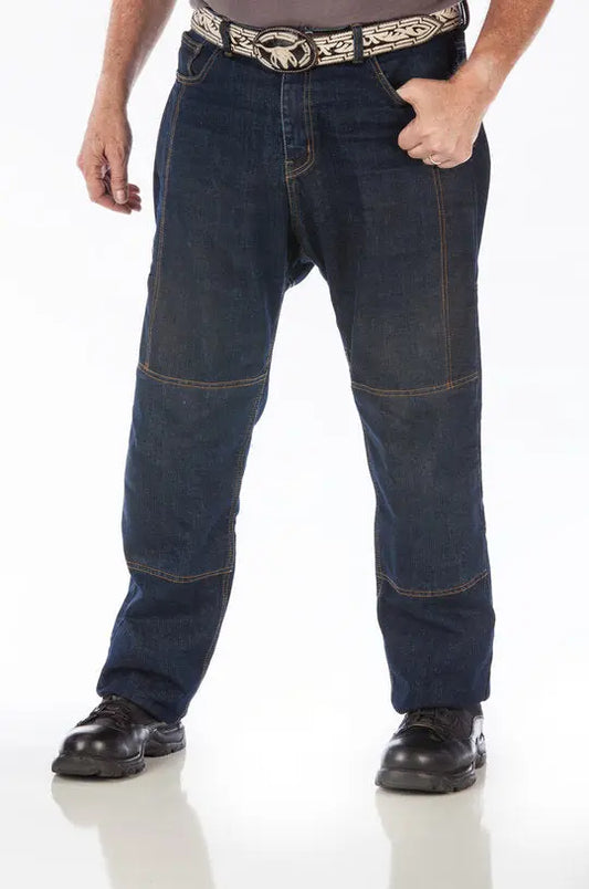 Armored Aramid-Lined Motorcycle Jeans for Men