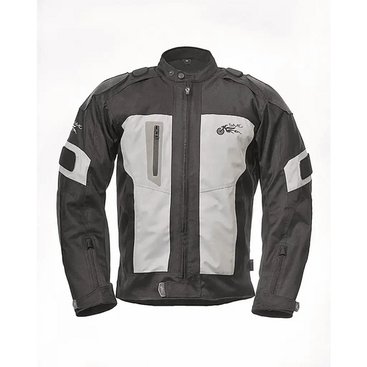 Four Season Jacket in Black/Grey OR Black/ HiViz Green - Slatin MotoGear Motorcycle Jackets Jeans Gloves