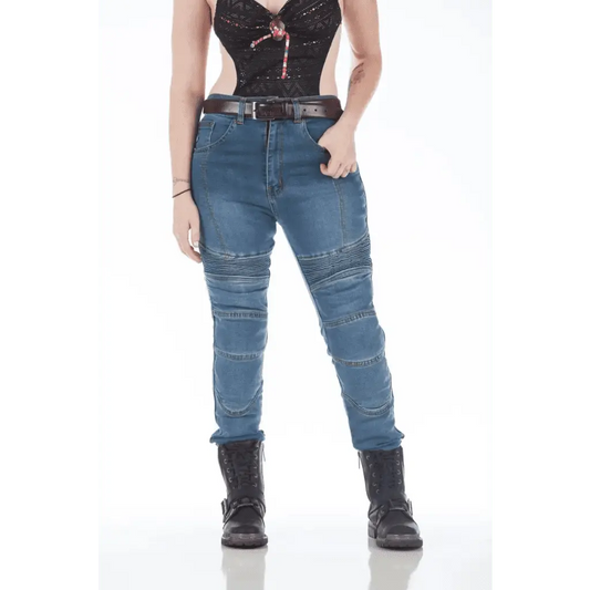 Womens'  Motorcycle Aramid Lined Jeans with Knee & Hip Protectors