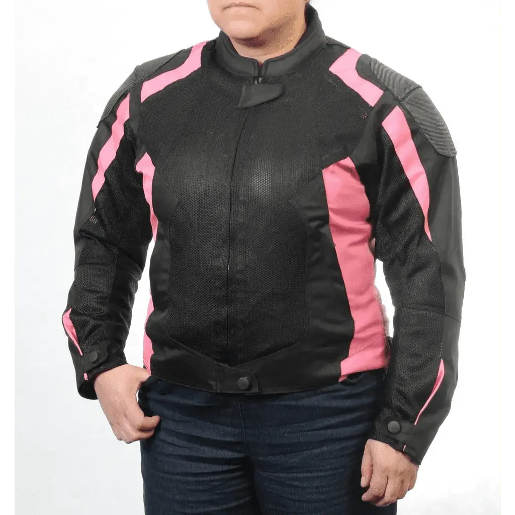 Women's SuperFabric Mesh Jacket in PINK - Slatin MotoGear Motorcycle Jackets Jeans Gloves