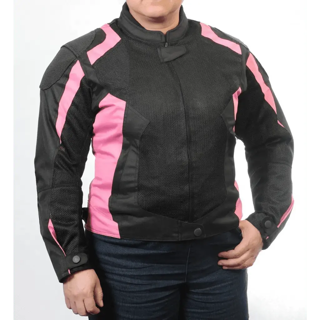 Women's SuperFabric Mesh Jacket in PINK - Slatin MotoGear Motorcycle Jackets Jeans Gloves