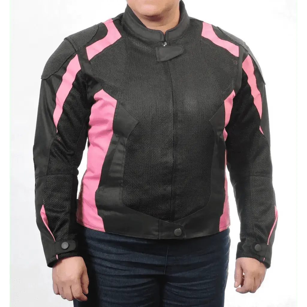 Women's SuperFabric Mesh Jacket in PINK - Slatin MotoGear Motorcycle Jackets Jeans Gloves