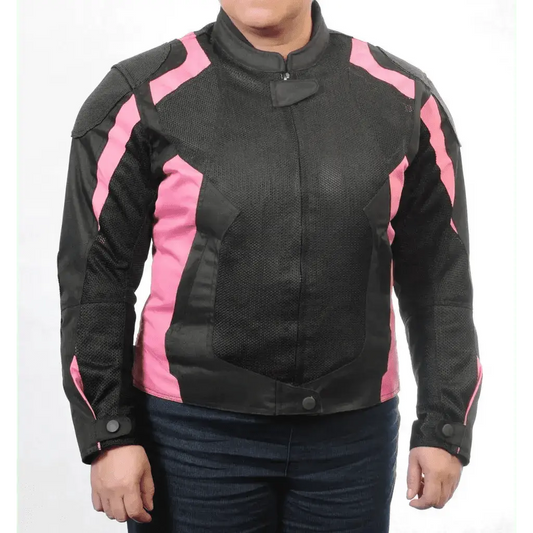 Women's SuperFabric Mesh Jacket in PINK - Slatin MotoGear Motorcycle Jackets Jeans Gloves