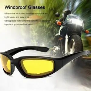 Biker’s Sunglasses, FREE. Windproof Anti-Glare HiViz Yellow or Dark Polarized