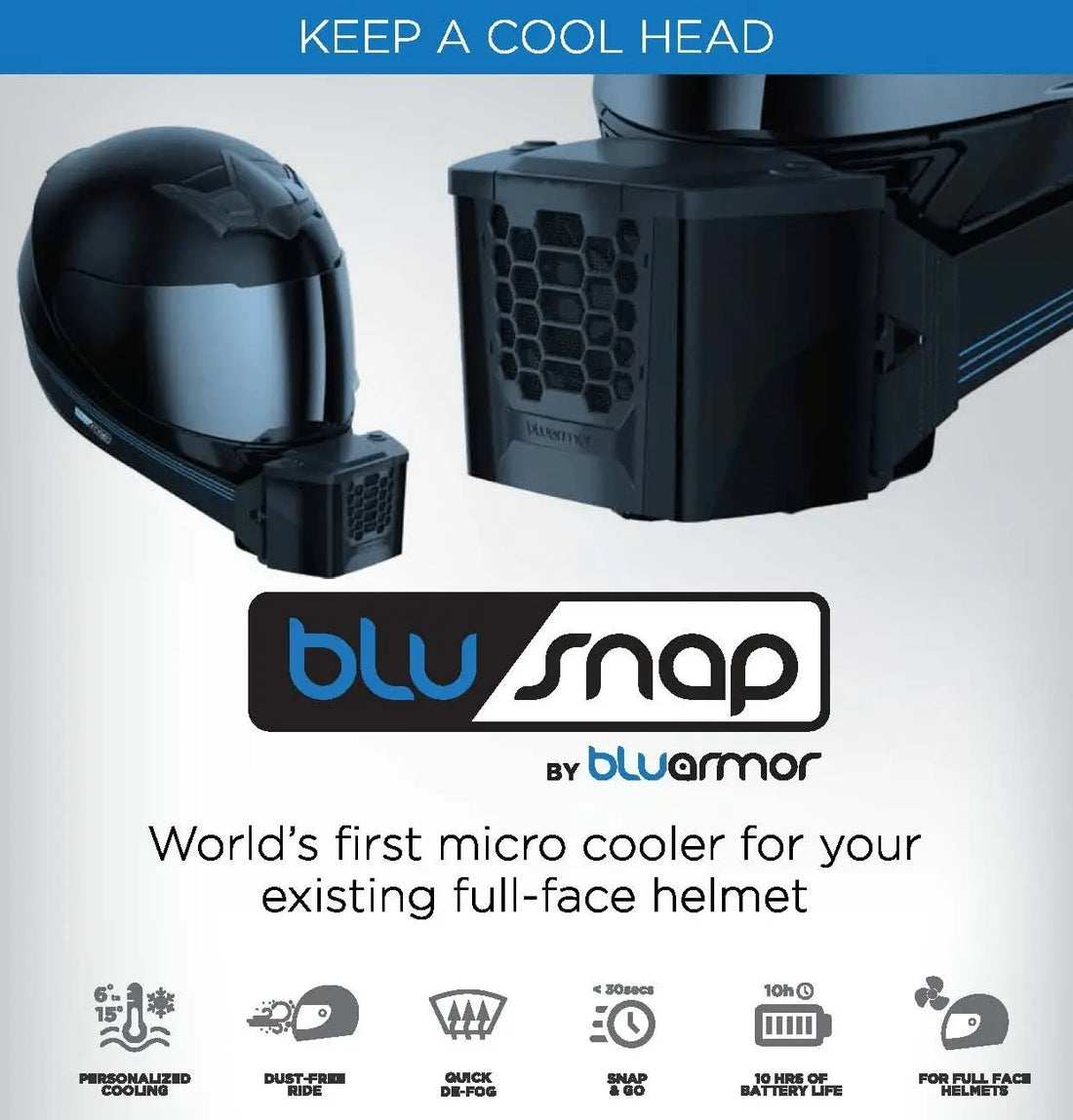 Blu Snap Helmet Cooler