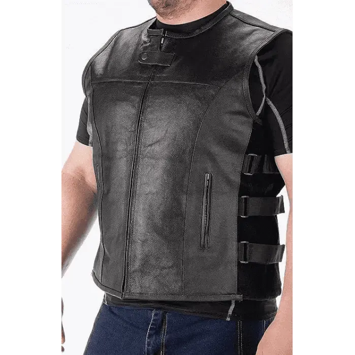 Concealed Carry Leather Vest for Men – Slatin MotorGear Motorcycle ...