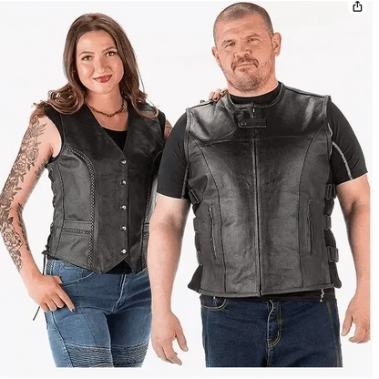 Women Concealed Carry Leather Vests - Slatin MotoGear Motorcycle Jackets Jeans Gloves