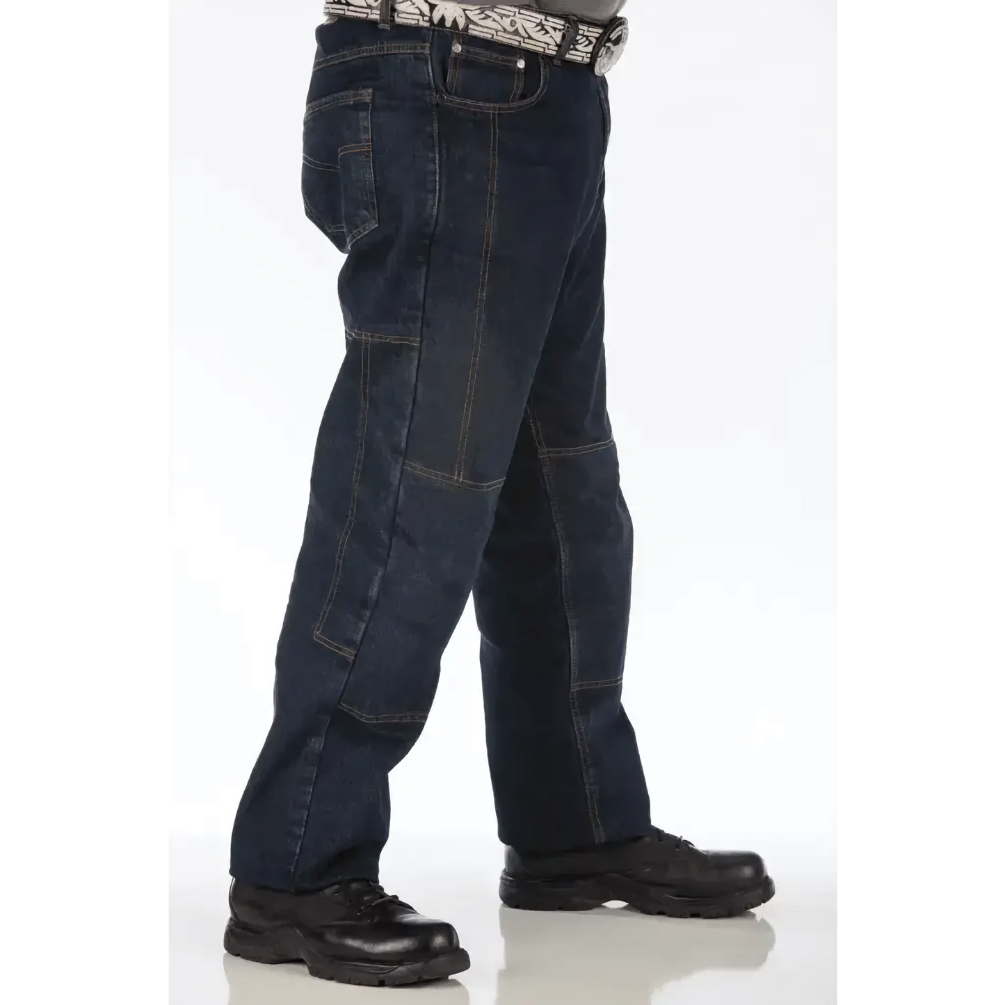 Armored Aramid-Lined Motorcycle Jeans for Men