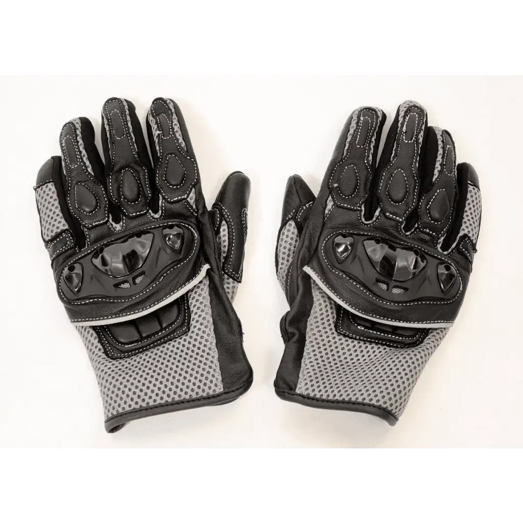 High Air flow gloves with luxurious leather Mesh Gloves keeps hands COOL in the Heat, hard knuckle protection