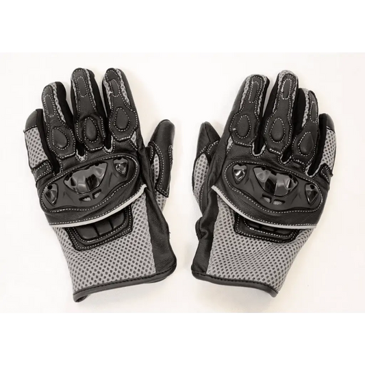 High Air flow gloves with luxurious leather Mesh Gloves keeps hands COOL in the Heat, hard knuckle protection