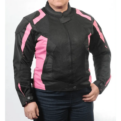 Women's SuperFabric Mesh Jacket in PINK - Slatin MotoGear Motorcycle Jackets Jeans Gloves