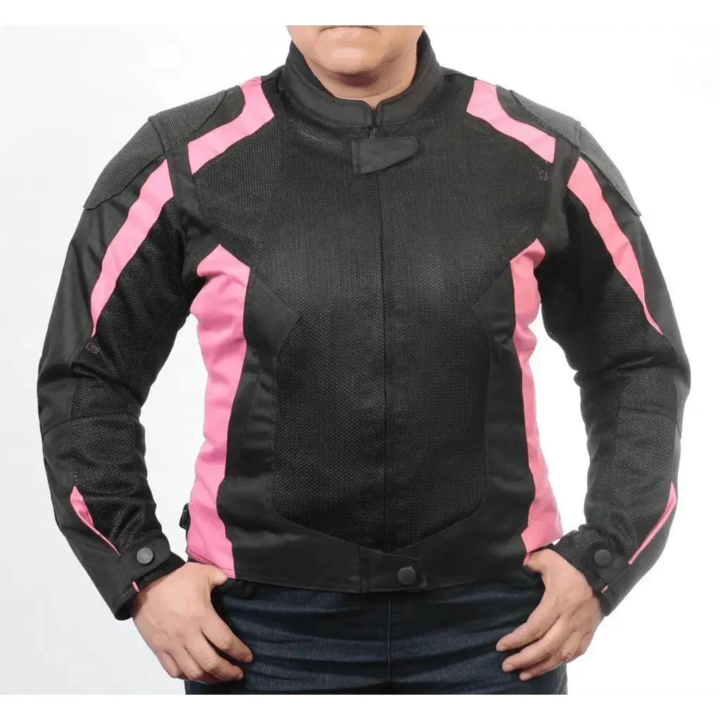 Women's SuperFabric Mesh Jacket in PINK - Slatin MotoGear Motorcycle Jackets Jeans Gloves